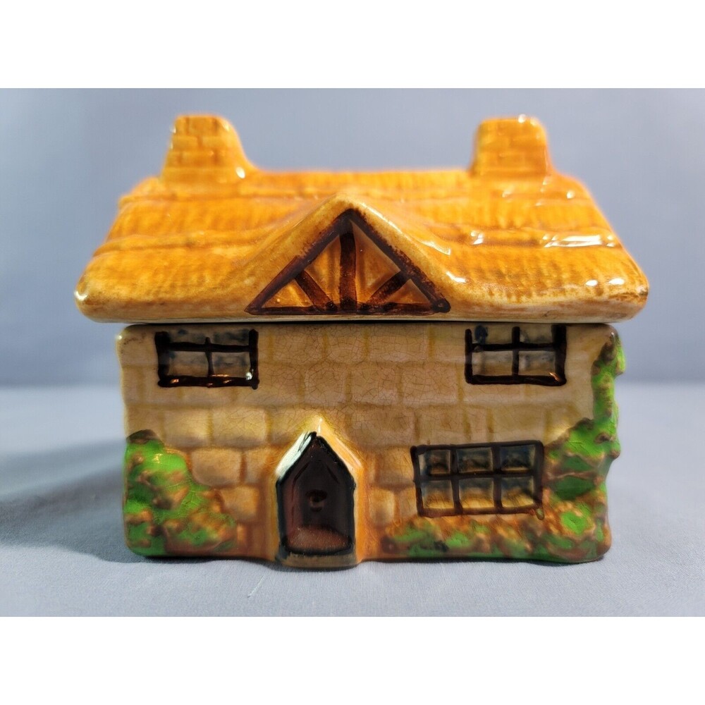 Cottage Butter Dish Beswick Pottery Pot Jam Preserve Marmalade VTG Hand Painted